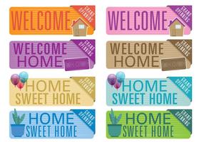 Welcome Home Banners vector