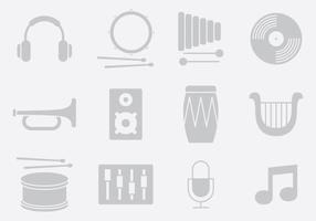 Gray Music And Sound Instruments vector