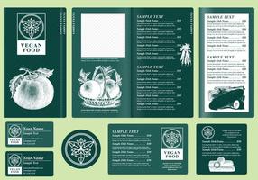 Vegetarian Menu Templates vector