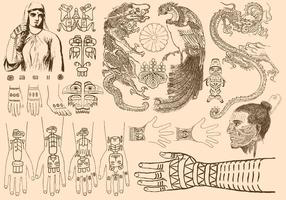 Tatuajes Antiguos vector