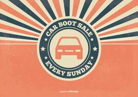 Retro Car Boot Sale Illustration vector