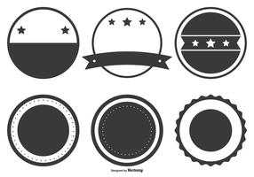 Blank Retro Badge Shapes vector