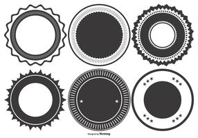 Blank Retro Style Badge Collection vector