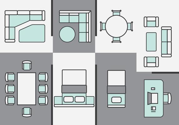 Architecture Plans Furniture Icons