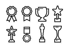 Conjunto de iconos de premios gratuitos vector