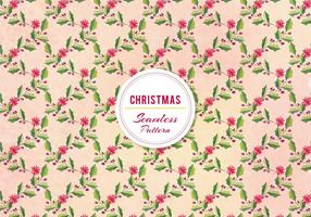 Vector Christmas Holly Pattern