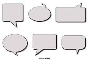 Retro Style Vector Speech Bubbles