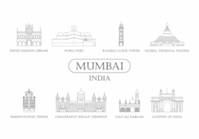 Mumbai Landmark Icon  vector