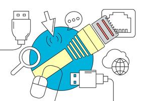 Iconos Vectoriales De Internet vector