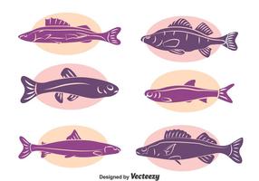 Fish Silhouette Collecion Vector