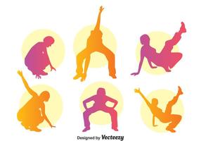 Colorful Zumba Silhouette Vector