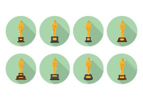 Sparkling Oscar Statue Vectors