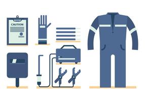 Welding Worker Vector Set