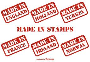 Made In Countries Vector Stempel