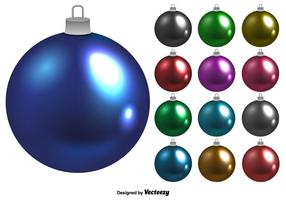 Shiny Vector Christmas Balls Set