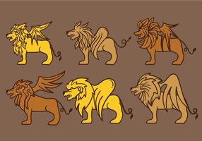 Winged Lion Vector