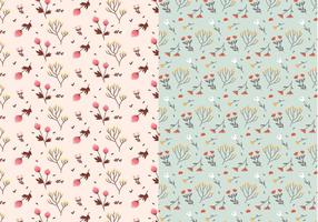 Pastel Plants Vector Pattern
