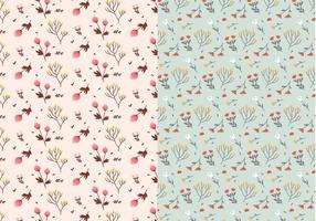 Pastel Plants Vector Pattern