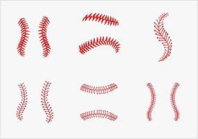 Baseball laces vector pack