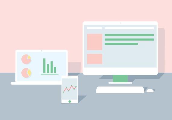 Flat Tech Illustration Background