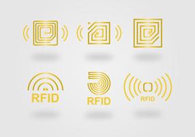 Icono RFID conjunto de vectores