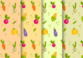 Vector de patrones de verduras gratis