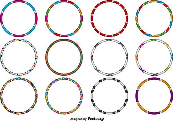 Vector Hula Hoops Set