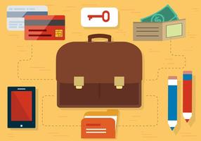 Free Flat Design Vector Travel Accessories