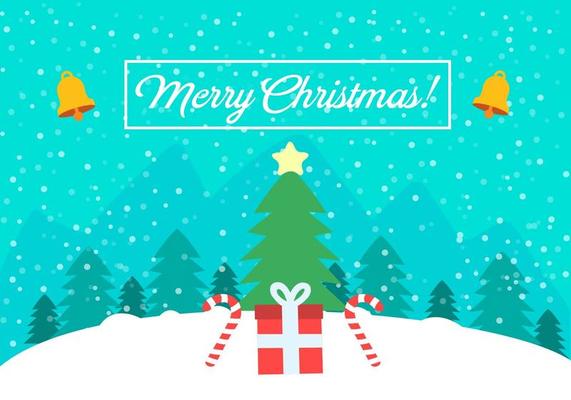 Free Vector Christmas Landscape