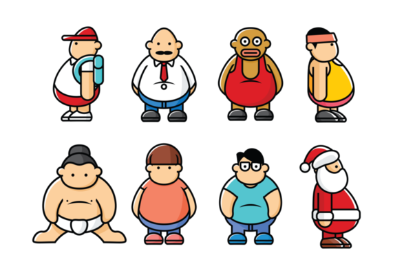 Fat Guys Vector