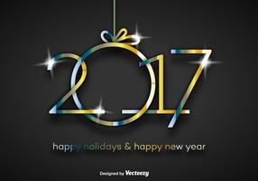 2017 Happy New Year Gold Background vector