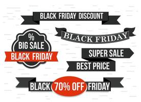 Free Black Friday Vector Ribbons