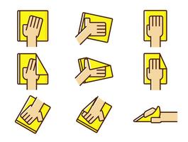 Icono de la mano de Wipe de mano vector