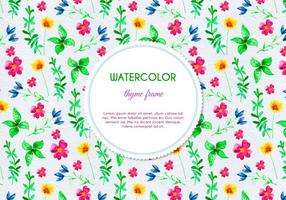 Free Vector Watercolor Herb and Flower Background
