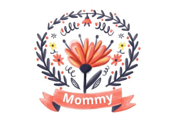 Mommy Watercolor Background