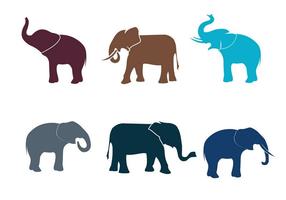 Elephant Silhouette Isolated Vector