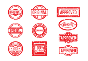 Red Grunge Stempel Collection vector