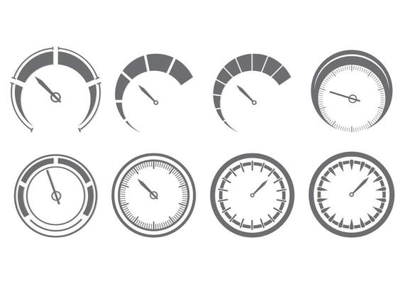 Set Of Tachometer Icons