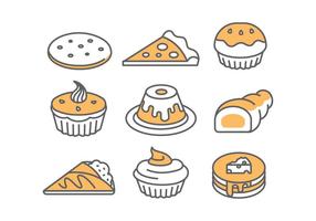 Iconos de panadería / pastel vector