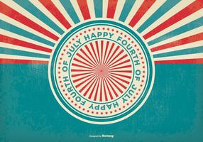 Retro Sunburst Style 4th of July Illustration vector