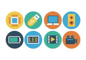 Free Flat Technology Icons vector