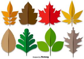 Maple Leaves Colorful Set vector