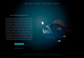 Angler Fish Webpage Template vector