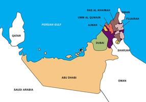 UAE Map Vector Boundary