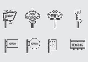 Hoarding Icons vector
