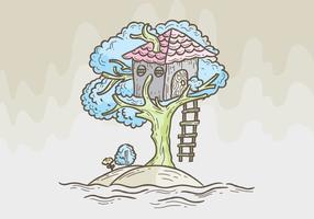 Casa del árbol ilustración vectorial