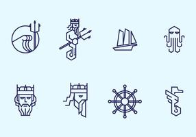 Poseidon Icon vector
