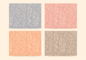 Vector Linear Floral Patterns