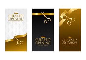 Stylish grand opening ceremony card design Vector Image