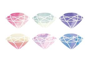 Vector Watercolor Diamond